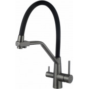 Смеситель для кухни Fmark FS0662-Q01 графит/черный матовый