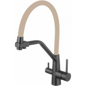 Смеситель для кухни Fmark FS0662-Q12 графит/бежевый