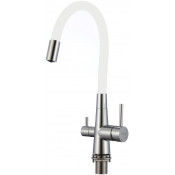 Смеситель для кухни Fmark FS1062-A02 хром/белый