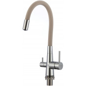 Смеситель для кухни Fmark FS1062-A12 хром/бежевый