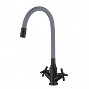 Смеситель для кухни Fmark FS8442H-04 матовый черный/серый
