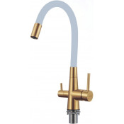 Смеситель для кухни Fmark FS1062-C04 матовое золото/серый