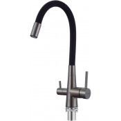 Смеситель для кухни Fmark FS1062-Q01 графит/черный матовый