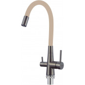 Смеситель для кухни Fmark FS1062-Q12 графит/бежевый