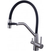 Смеситель для кухни Fmark FS1162-L01 сатин/черный матовый