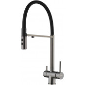 Смеситель для кухни Fmark FS1262-Q01 графит/черный матовый