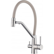 Смеситель для кухни Fmark FS1462-L12 сатин/бежевый