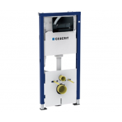 Инсталляция для унитаза Geberit Duofix 458.128.DW.1, кнопка смыва Delta 50 черная 