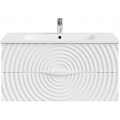 Тумба с раковиной Vod-ok Эйфория F1 100 белый матовый