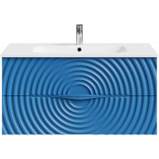 Тумба с раковиной Vod-ok Эйфория F1 100 капри синий RAL 5019