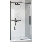 Душевая дверь Vincea Como Soft VDS-1CS110CLGM 110 вороненая сталь/прозрачное