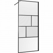 Душевая перегородка Vincea Walk-In VSW-1HC800CFB 80 черный/рифленое