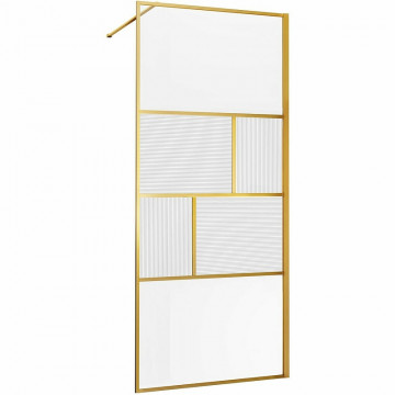 Душевая перегородка Vincea Walk-In VSW-1HC800CFBG 80 брашированное золото/рифленое