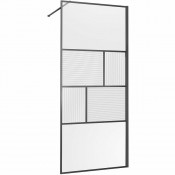 Душевая перегородка Vincea Walk-In VSW-1HC100CFGM 100 вороненая сталь/рифленое