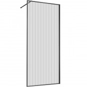 Душевая перегородка Vincea Walk-In VSW-1HP100FLGM 100 вороненая сталь/рифленое