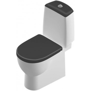 Унитаз-компакт Sanita Luxe Best WC.CC/Best/2-DM/BLK.G/S1 белый/черный