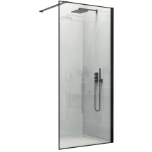 Душевая перегородка Vincea Walk-In VSW-1HS100CLB 100 черный матовый/прозрачное