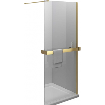 Душевая перегородка Vincea Walk-In HR VSW-4HR100CLG 100 брашированное золото/прозрачное