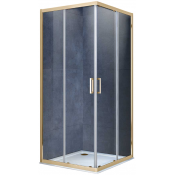 Душевой уголок Vincea Alpha VSS-3AL900CLG 90x90 брашированное золото/прозрачное