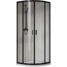 Душевой уголок Vincea City VSQ-5CT900CLB 90x90 черный матовый/прозрачное