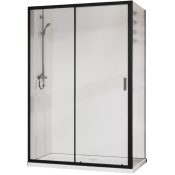 Душевой уголок Vincea City VSR-5CT9011CLB 110x90 черный матовый/прозрачное