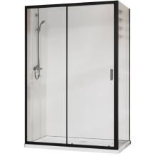 Душевой уголок Vincea City VSR-5CT9011CLB 110x90 черный матовый/прозрачное