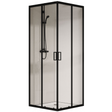 Душевой уголок Vincea City VSS-5CT900CLB 90x90 черный/прозрачное