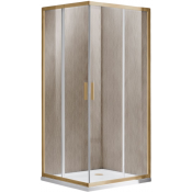 Душевой уголок Vincea Garda VSS-1G900CLG 90x90 брашированное золото/прозрачное