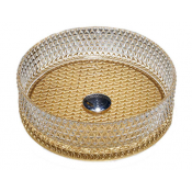 Раковина стеклянная Vincea VBS-5GL04 40х40 прозрачный/золото