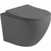 Унитаз подвесной Vincea Globo VT1-14SMA с сиденьем soft-close антрацит матовый