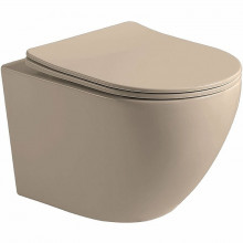 Унитаз подвесной Vincea Globo VT1-14SMC с сиденьем soft-close капучино матовый