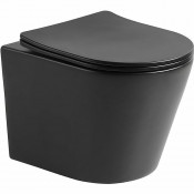 Унитаз подвесной Vincea Piatti VT1-11SMB с сиденьем soft-close черный матовый