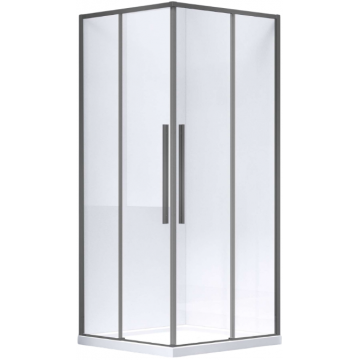 Душевой уголок Vincea Slim-N VSS-4SN8010CLGM 100x80 вороненая сталь/прозрачное