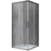 Душевой уголок Vincea Soft VSS-3SO100CLGM 100x100 вороненая сталь/прозрачное