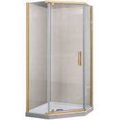 Душевой уголок Vincea Stresa VSP-1S900CLG 90x90 брашированное золото/прозрачное