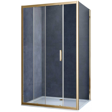 Душевой уголок Vincea Alpha VSR-3AL8013CLG 130x80 брашированное золото/прозрачное