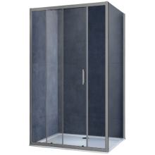 Душевой уголок Vincea Alpha VSR-3AL8013CLGM 130x80 вороненая сталь/прозрачное