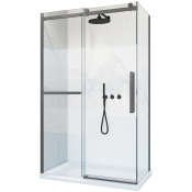 Душевой уголок Vincea Como Soft VSR-1CS9011CLGM 110x90 вороненая сталь/прозрачное