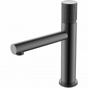 Смеситель для раковины Vincea Groove VBF-4G1GM вороненая сталь