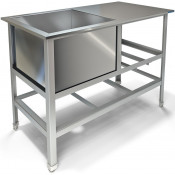 Ванна моечная Техно-ТТ ВМ-31/500 120x60 серый