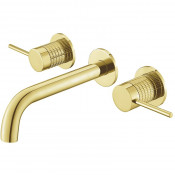 Смеситель для раковины Vincea Groove VBFW-4G1BG4 брашированное золото