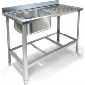 Ванна моечная Техно-ТТ ВМ-39/456Лев 120x60 серый