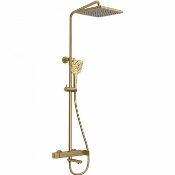 Душевая система Vincea Cube VSFS-1C1BG брашированное золото