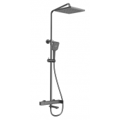 Душевая система Vincea Cube VSFS-1C1GM вороненая сталь