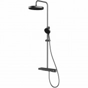 Душевая система Vincea Inspire VSFS-3I12TGM с термостатом вороненая сталь