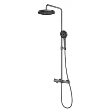 Душевая система Vincea Rim VSFS-2RM1GM вороненая сталь