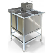 Ванна моечная Техно-ТТ ВМ-62/700 70x70 серый