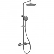 Душевая система Vincea Rondo VSFS-1R1GM вороненая сталь