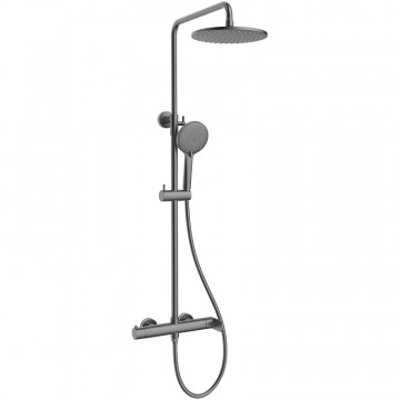 Душевая система Vincea Rondo VSFS-1R1GM вороненая сталь
