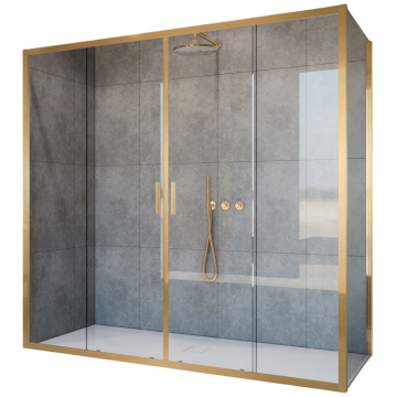 Душевой уголок Vincea Garda VSR-1G21017CLG 170x100 брашированное золото/прозрачное